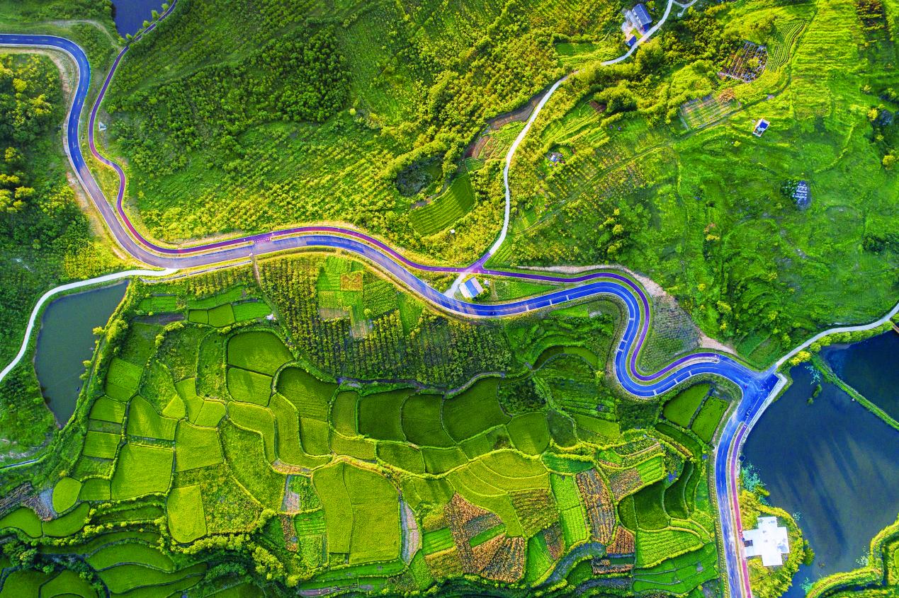 肥東縣青天路。合肥市交通運(yùn)輸局供圖